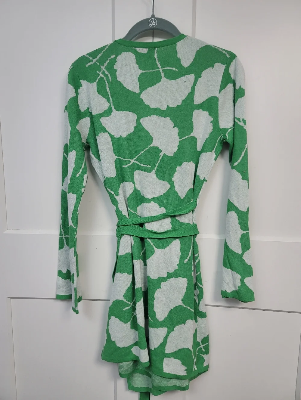 Diane von Furstenberg x Target Ginkgo Green Wrap Sweater Dress Tunic DVF Medium - Picture 7 of 7
